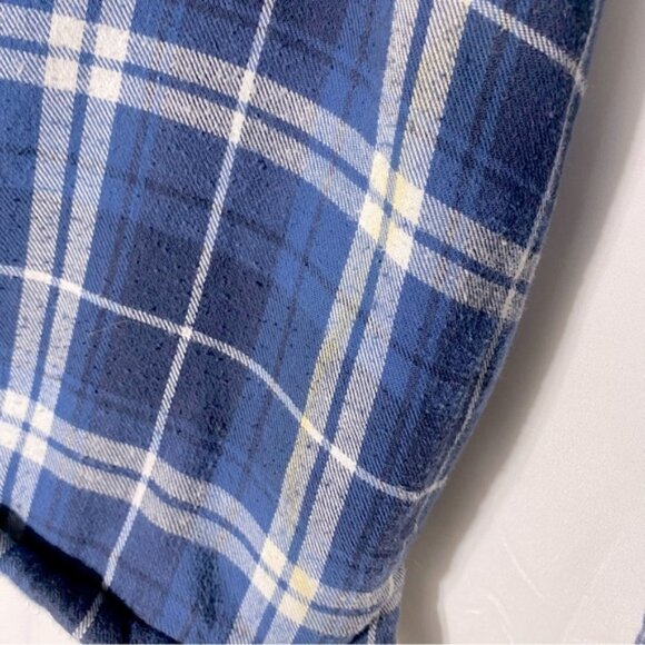 Forcefield Blue Plaid Snap Front Insulated Work Shirt Jacket Shacket M - Picture 11 of 16